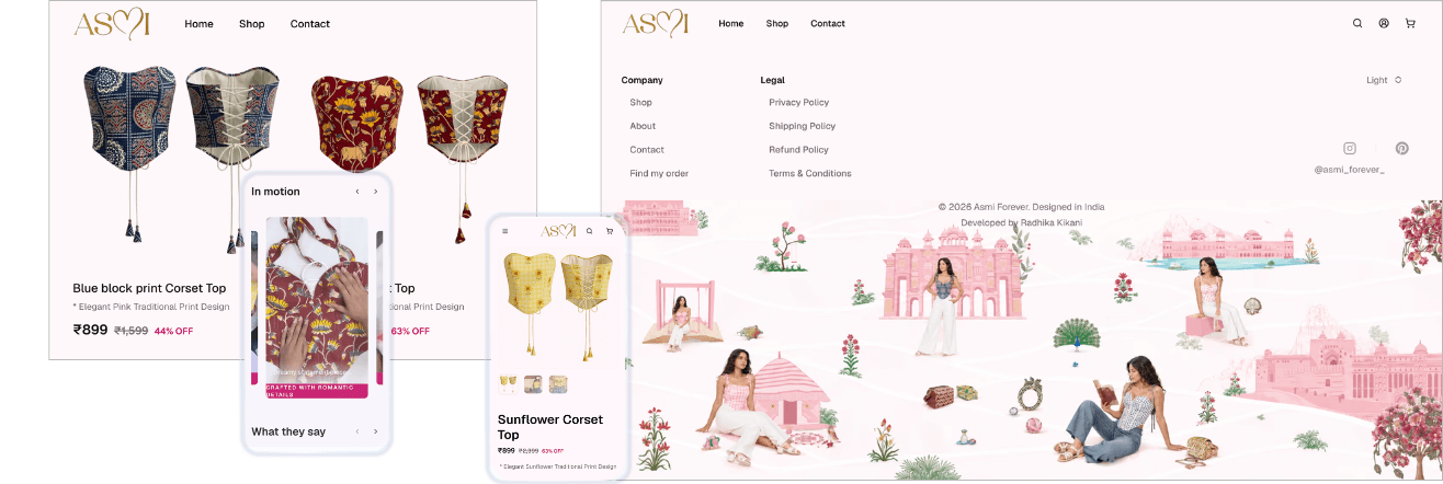 Asmi Forever — brand and product storytelling